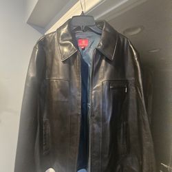 Cole Haan Black Leather Jacket XL