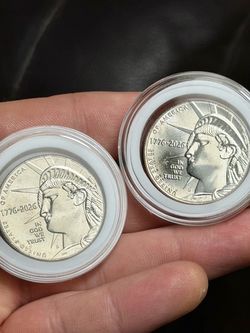 Rare 🙌!! 2x 2026-D “Crying Liberty” Half Dollars – Matching Die/Face Anomaly – Error Coin Lot !