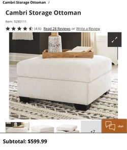Ashley Cambria Storage Ottoman