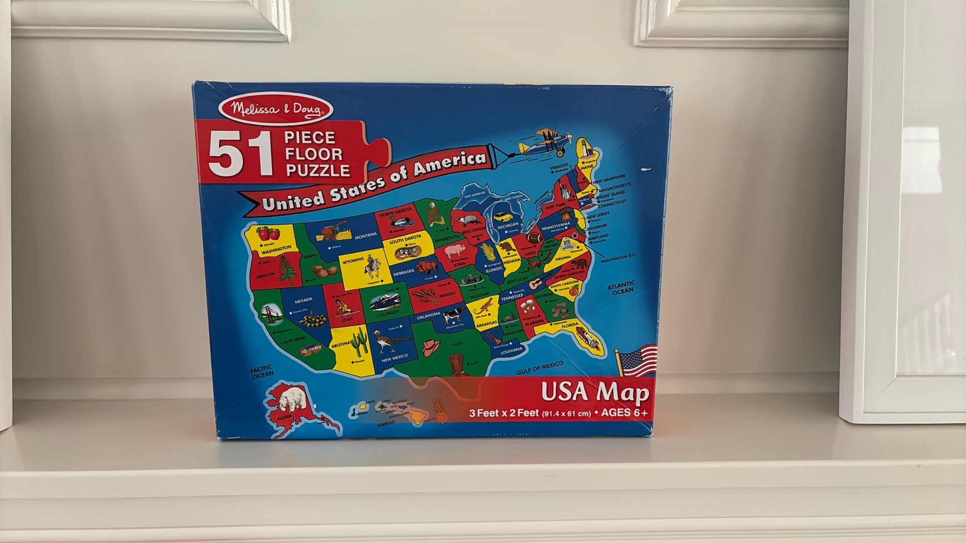 Melissa & Doug USA Map Floor Puzzle - 51 Pieces