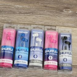 Shuffle + Magnavox In Ear Headphones With And Without Mic Handfree 