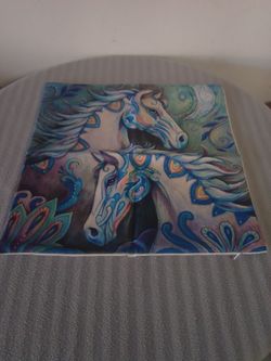 Artistic Horse Print Pillowcase