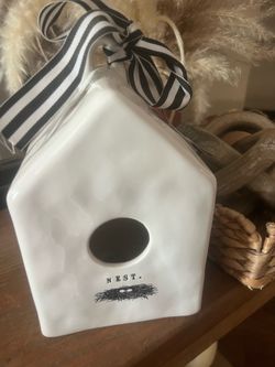 Vintage Rae Dunn nest icon birdhouse