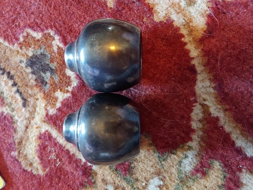 Vintage WM ROGERS Silverplate Salt & Pepper Shakers USA Distressed