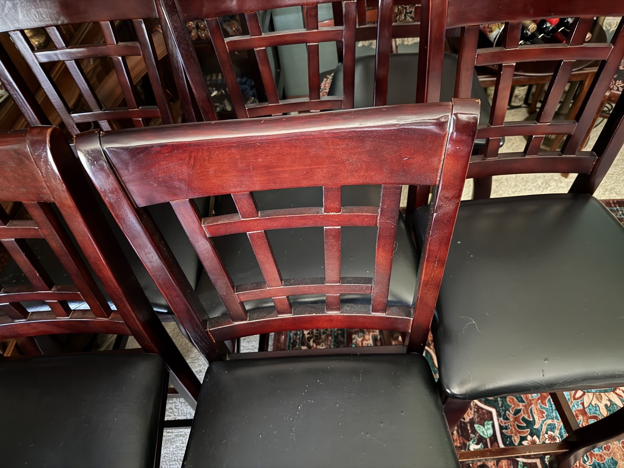 6 Cherry Wood Barstools