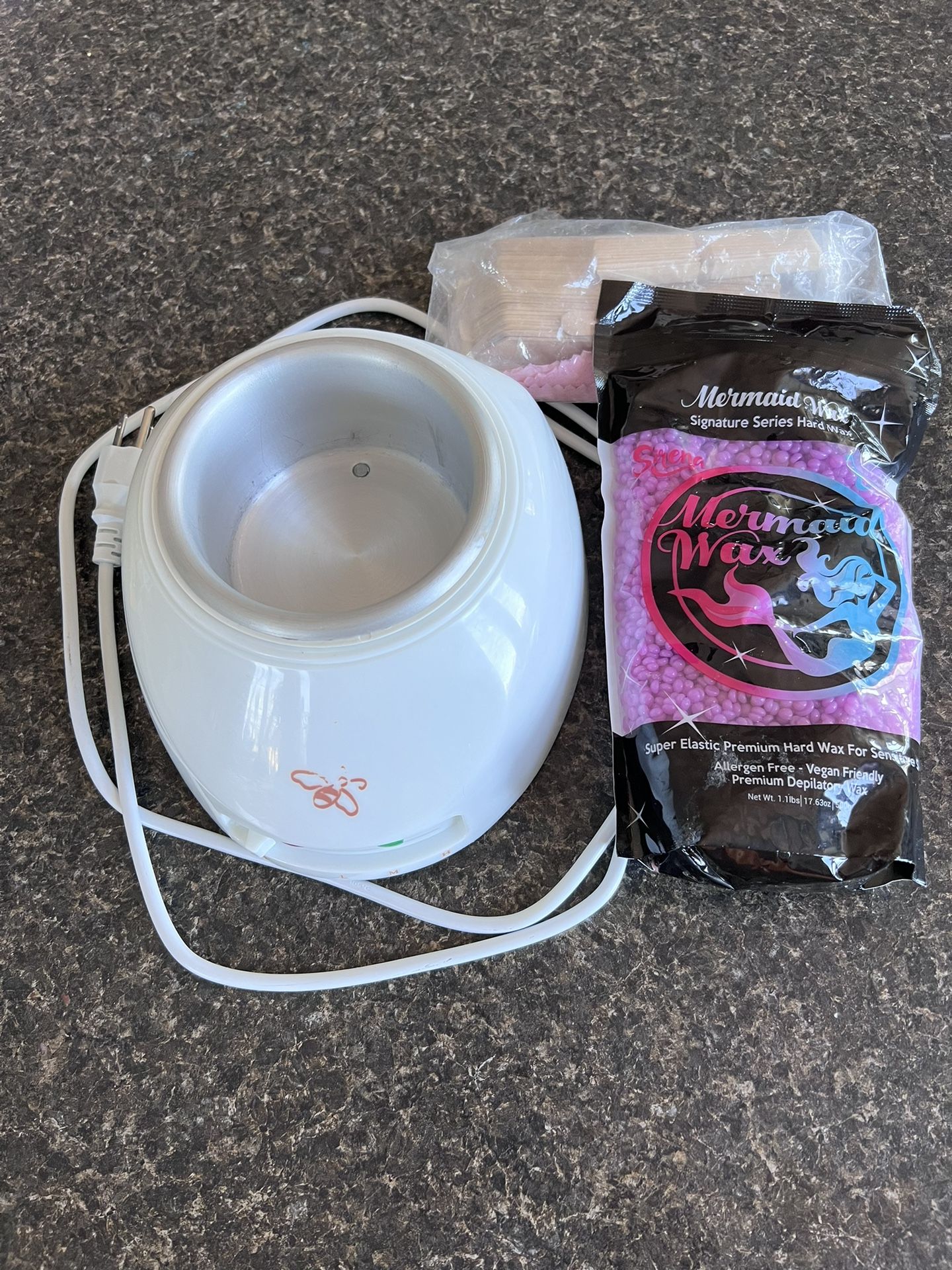Gigi Wax Warmer With Mermaid Hard Wax And Sticks