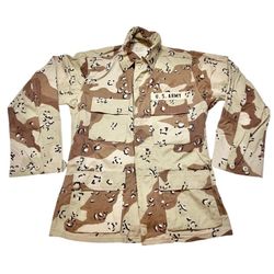Vintage US Army Desert Camouflage Chocolate Chip Field Jacket Size Small Reg