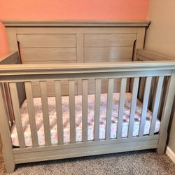 Crib, Dresser And Changing Table Combo