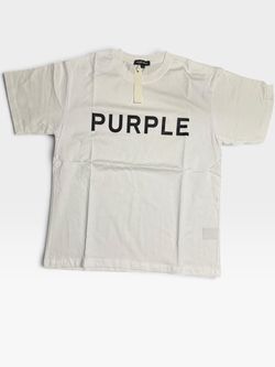 Purple Brand Logo T-Shirt White