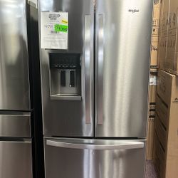 Refrigerator Stainless Steel 36” In New Open Box 1 Year Warranty 