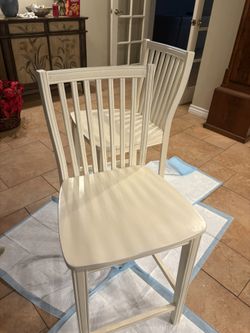 Bar Stools 2 off White Pier one