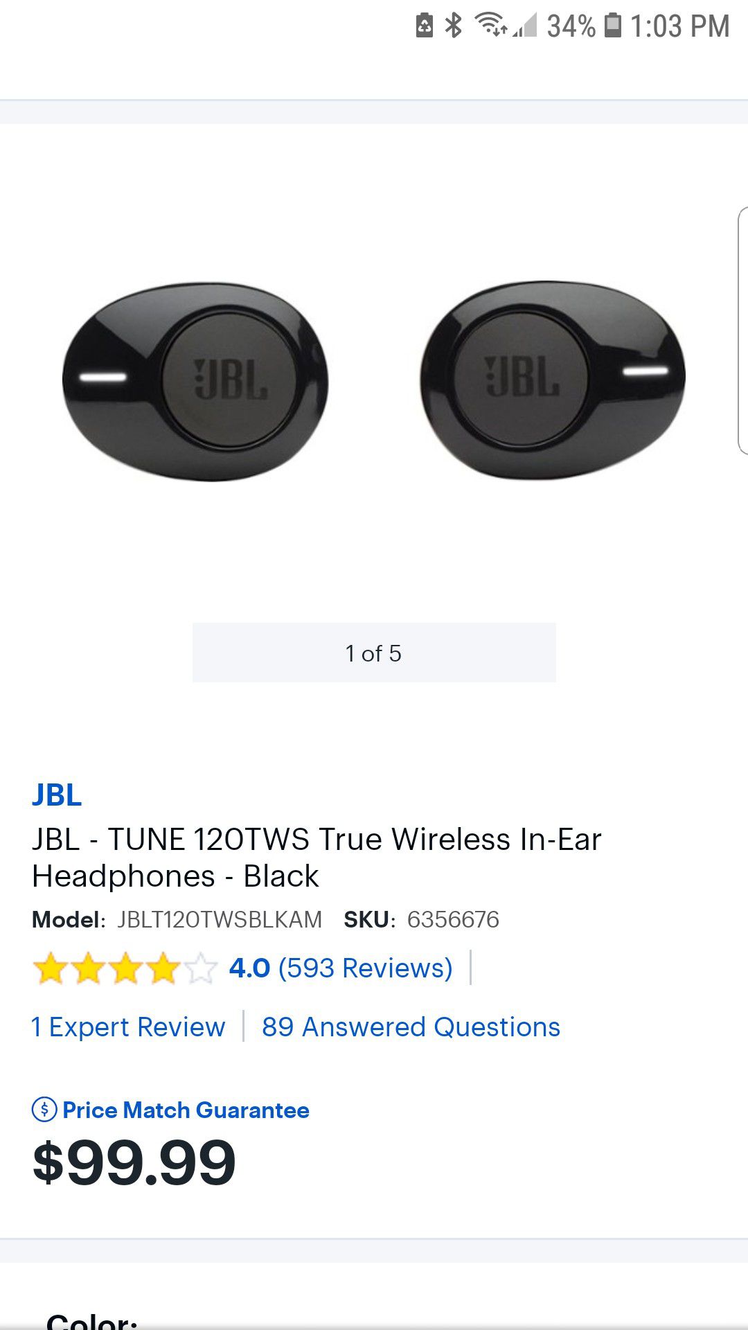 Jbl tune 120 bluetooth headphones