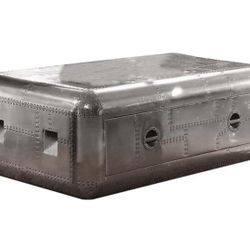 Industrial Style Square Coffee Table in Aluminum