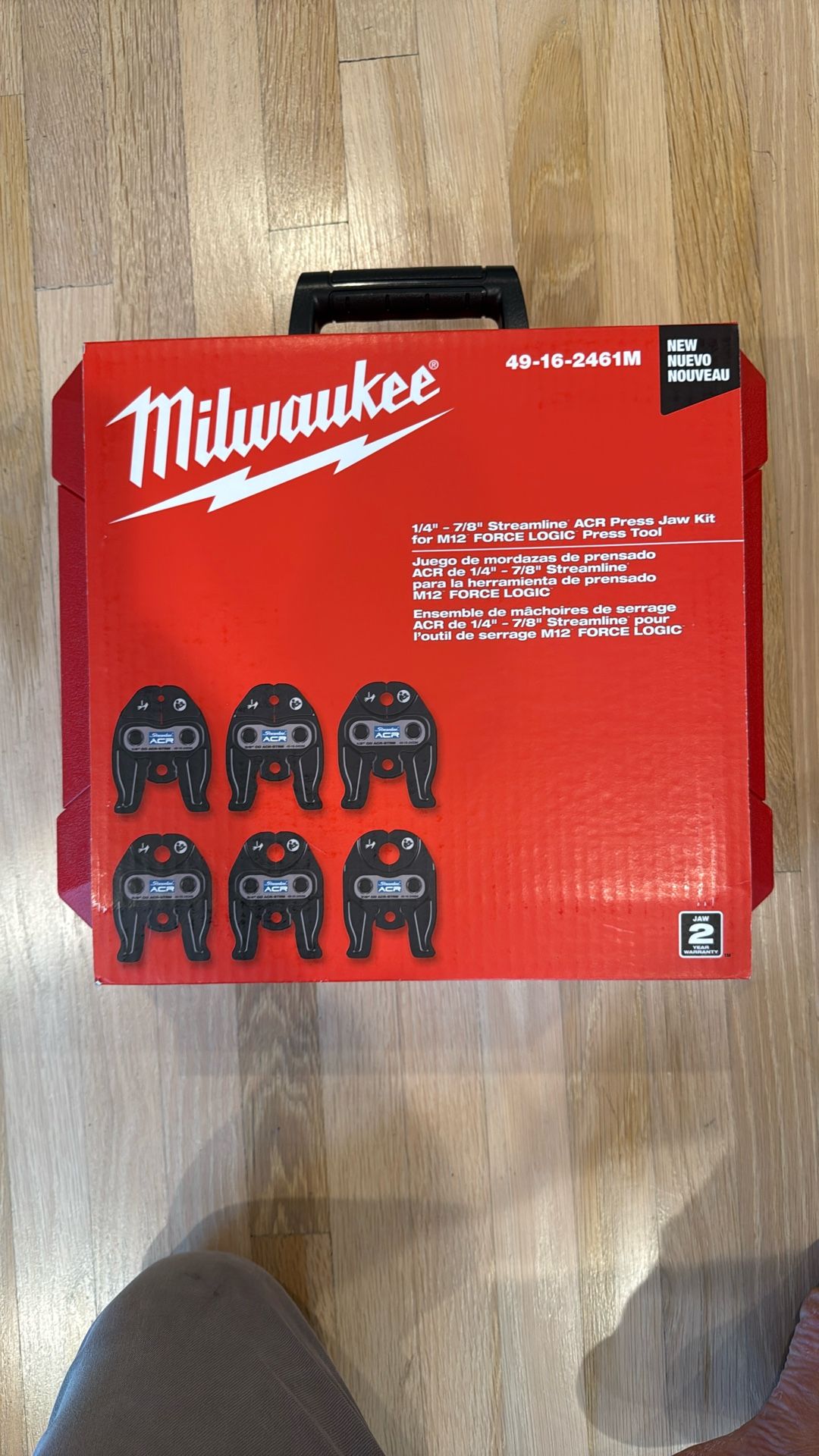 Milwaukee 49-16-2461M 1/4”-7/8 Streamline ACR Press Jaw Kit For m12 Force Logic Press Tool