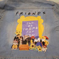 Brand new "Friends" button up denim jacket