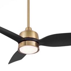 60 in. 3-Blades Indoor Ceiling Fan in Gold and Black with Remotel