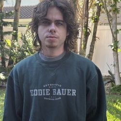 Eddie Bauer Vintage Green Crewneck Sweatshirt – Size Large