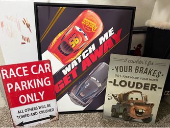 Lightning mcqueen cars wall decor