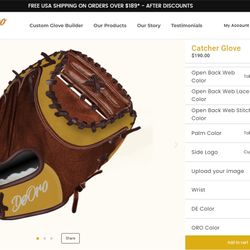 Custom Catcher Glove | Baseball & Softball