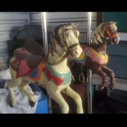  old carousel horses