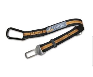 Kurgo Direct to Seatbelt Swivel Tether Black/Orange for Dogs