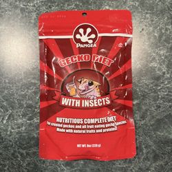 Pangea gecko diet with insects 8oz (1/2 LB)