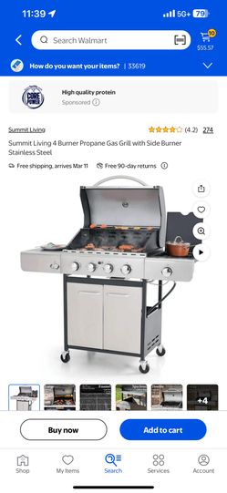 Stainless steel gas grill