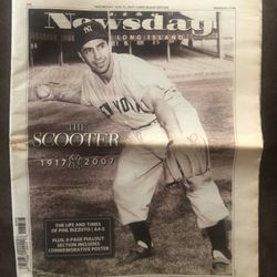 New York Newsday-Farewell Phil Rizzuto-The Scooter-Aug.15,2007- Not Complete