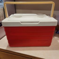 Vintage Igloo Picnic Basket Red Cooler