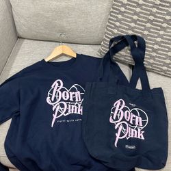 Blackpink world tour merch (crewneck and tote bag)