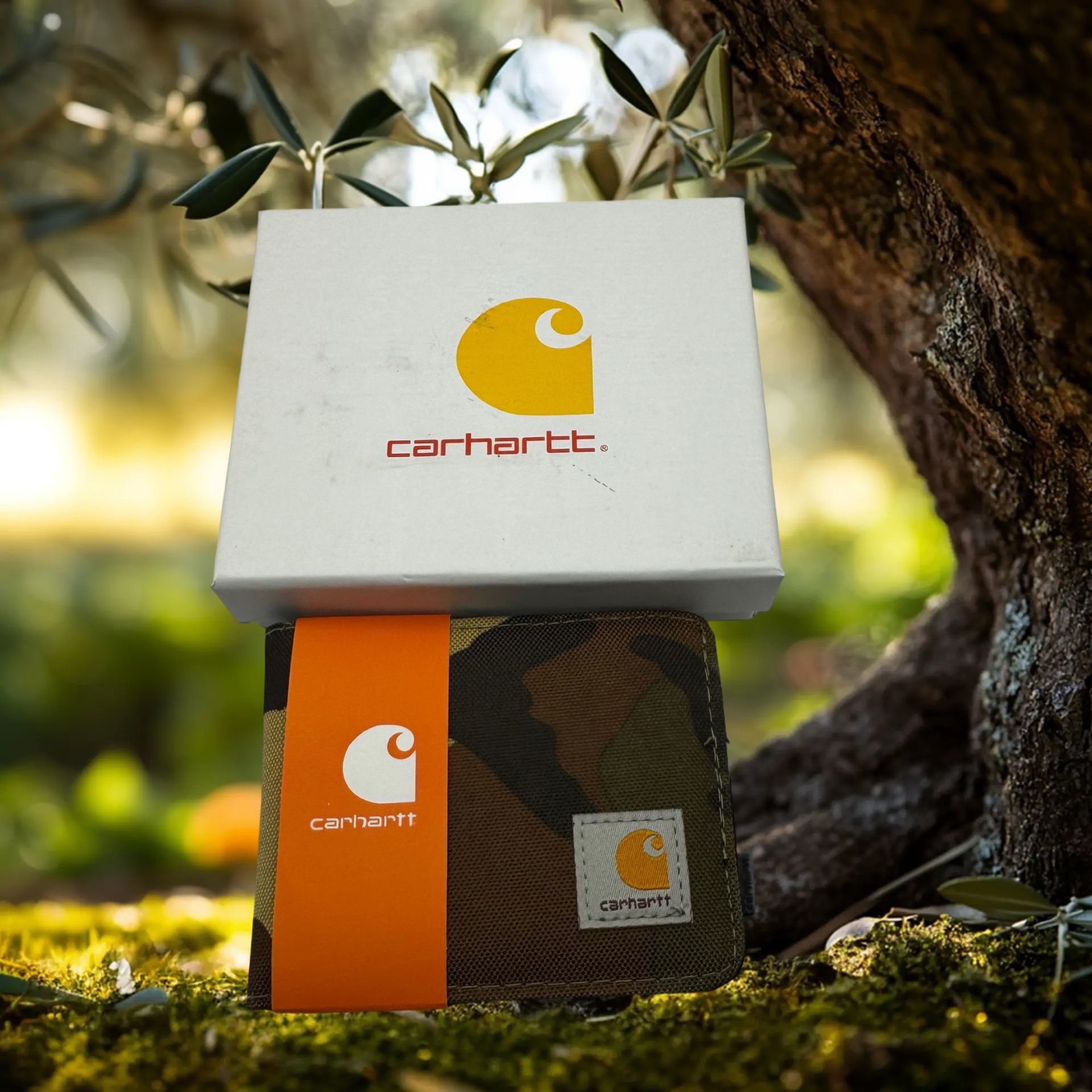 New Camo Canvas Bifold Carhartt Wallet 3 Card Slot , Snap Coin Pocket, Bill Slot