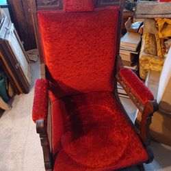 Antique Eastlake Stationary Rocker. Needs Work.