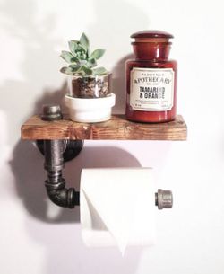 Toilet Paper Holder with Shelf