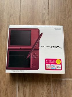 Nintendo DSi LL XL Wine Red Handheld Console Stylus Japan Tested Working      J90