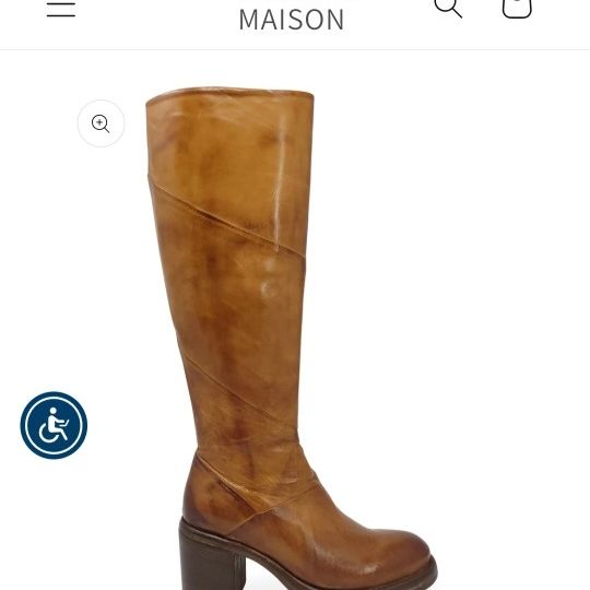 Madison Maison Brown Leather Platform Knee High Boot

