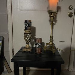 Lamp Candle Holder And Candles 