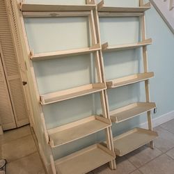 White Wash/farmhouse Shelving Units