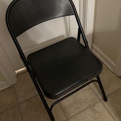 One Heavy Duty Metal Folding Chair for Large Individuals 