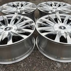 22” Cadillac Escalade Platinum Luxury Wheels Factory OEM New Takeoffs GMC Yukon High Polished 
