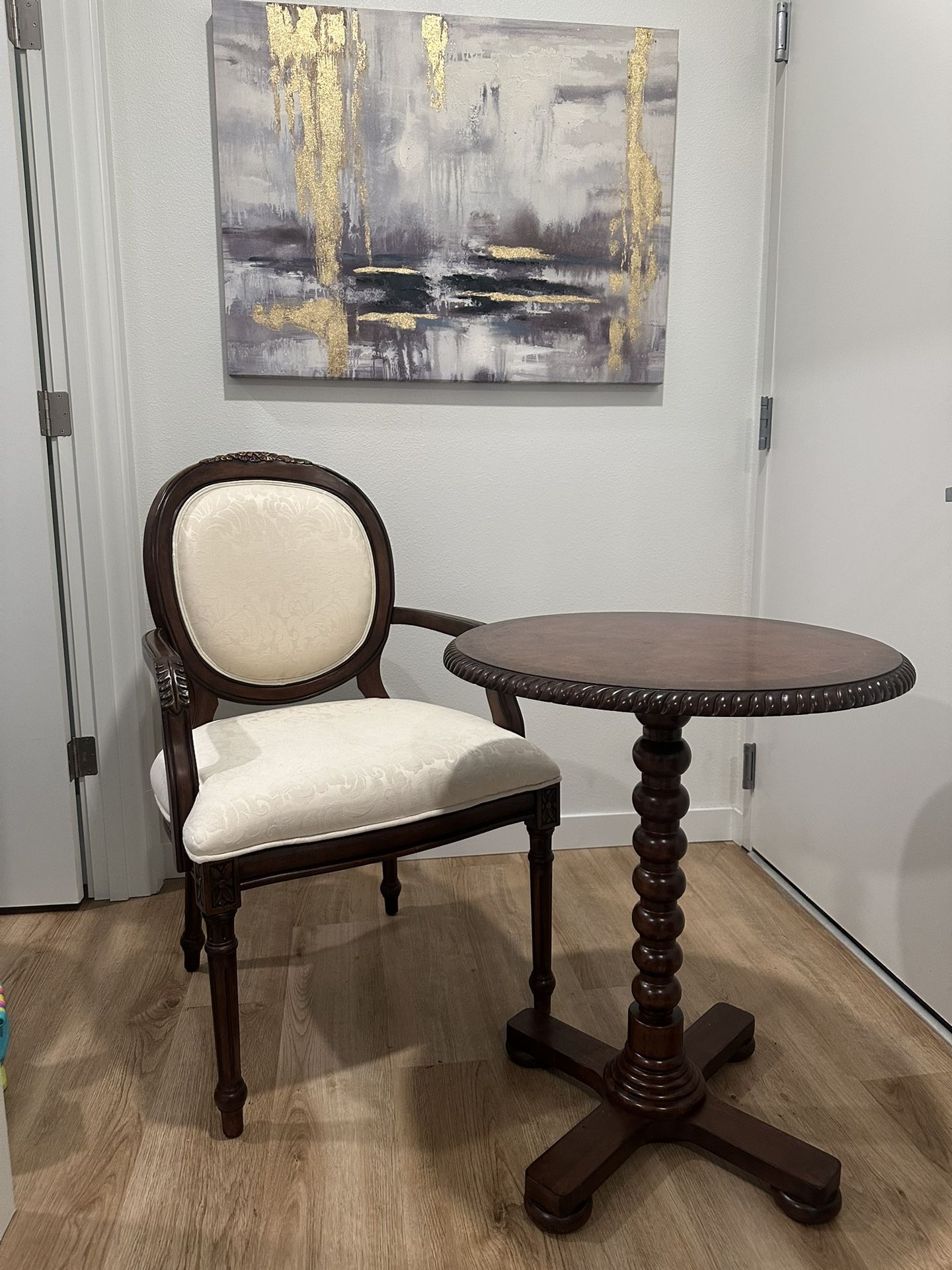 Vintage Klaussner Chair And Table 