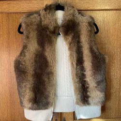 Women’s Reversible Faux Fur Vest. Small/Medium