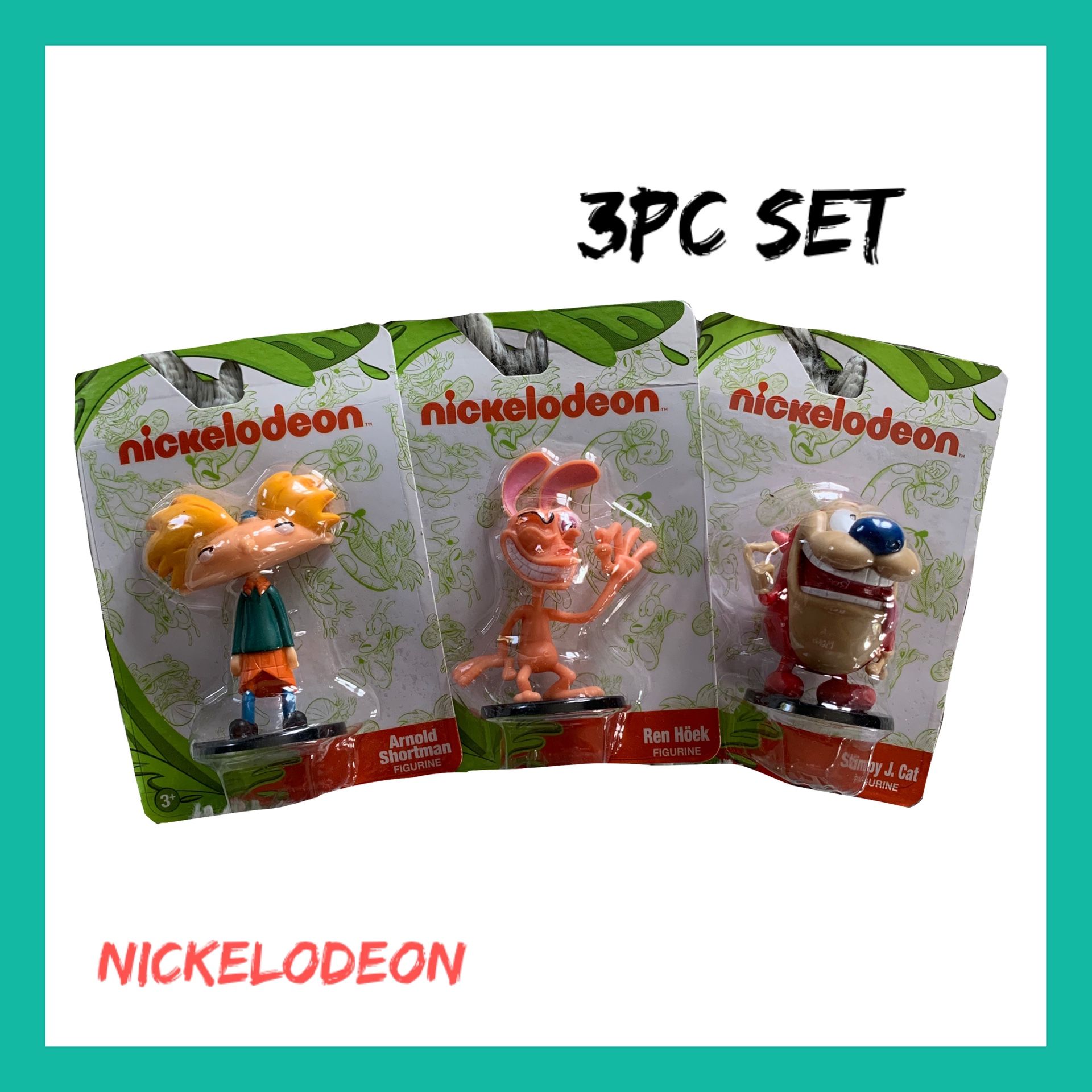 NIB Hey Arnold 3pc Figurine Set