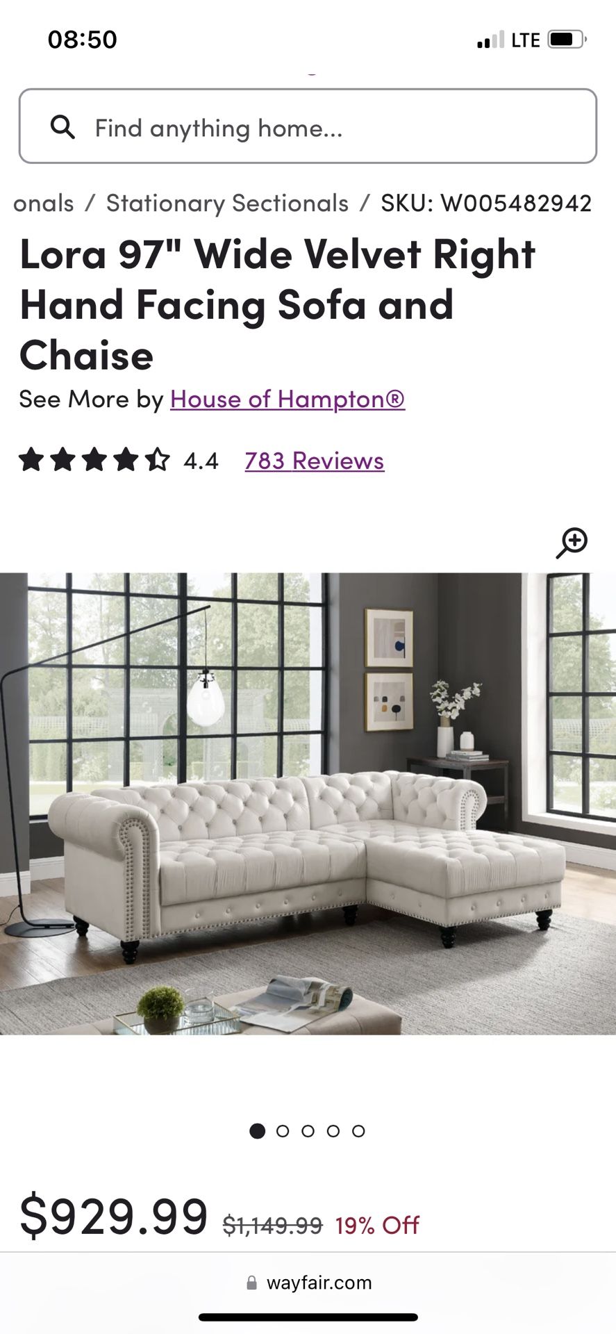 Off White Sectional