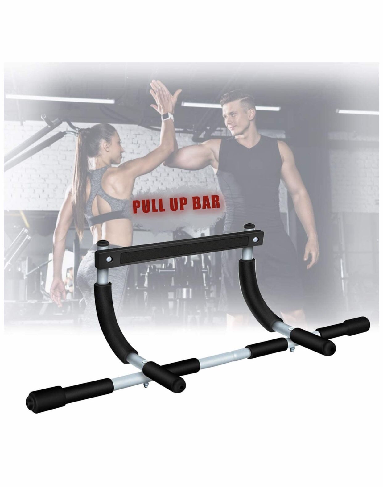New Perfect Multifunctional Portable Indoor Fitness Chin Up Bar,Home Gym Exercise Equipment Training Upper Body Workout Bar,Dips Situps Pushups Bar