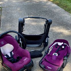 Purple, maxi-cosi 5 in 1 Car Seat/ Stroller