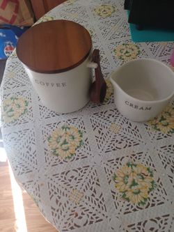 Hearth & Hand stone wareCoffee and creamer