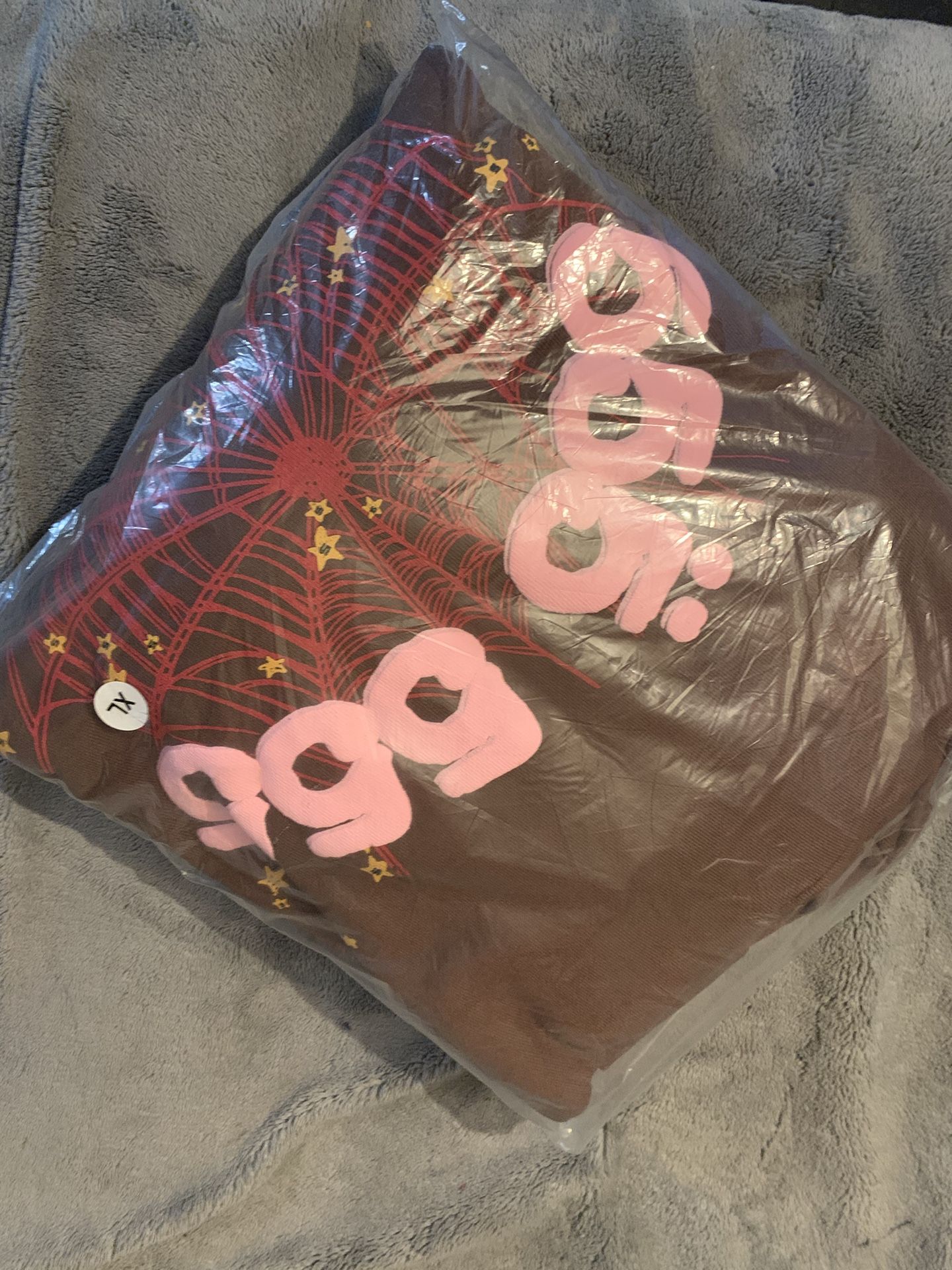 Brown & Pink 555 Sp5der Hoodie