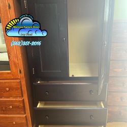 Tall Dark Closet Wardrobe New Ropero Bonito Madera Sólida Bonita 