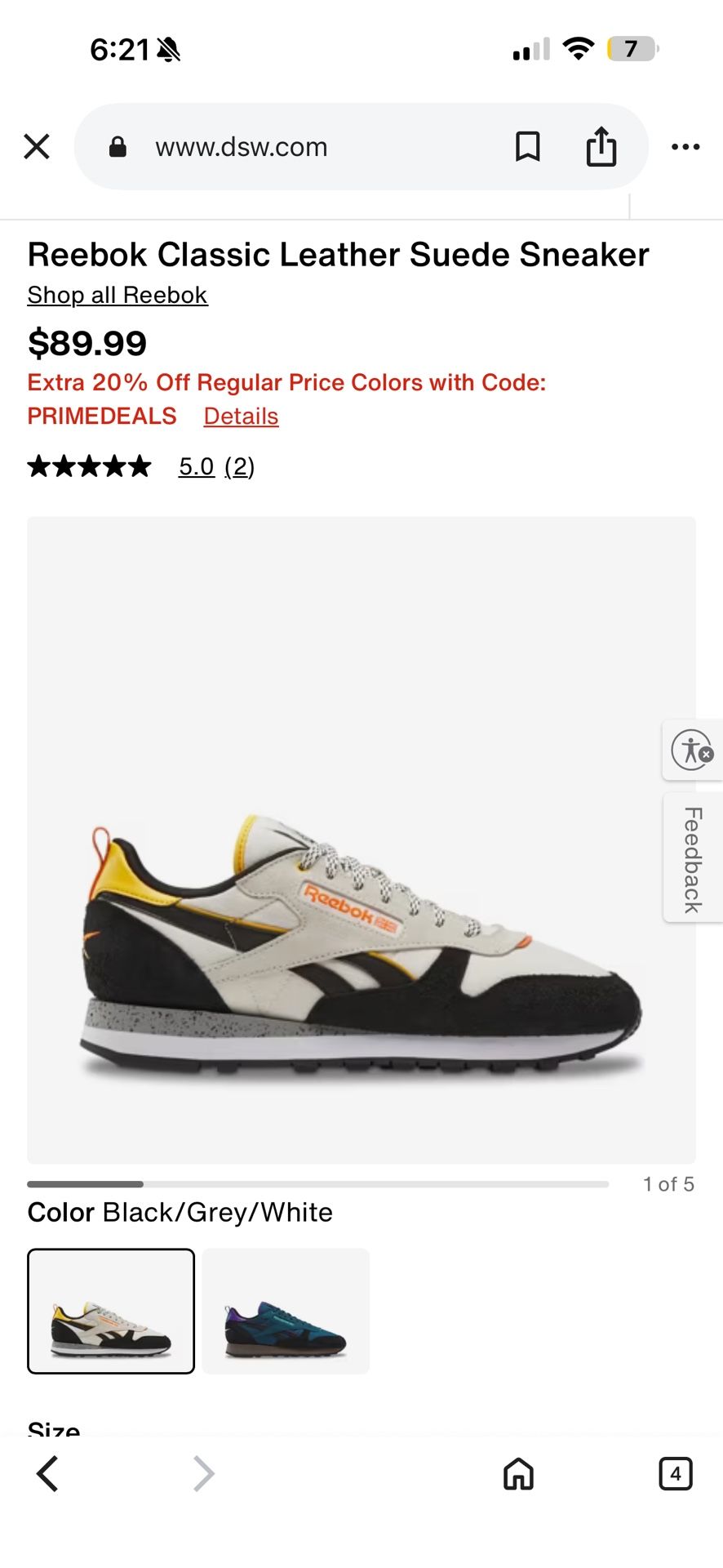 Reebok Classic Leather Suede Sneaker