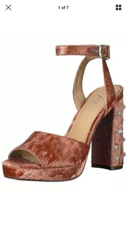 The Fix Genevieve Platform Sandals Womens Sz 8 B(M) Pink Sorbet Pearl Shoes